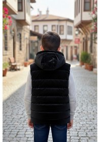 Resim Pina Kids Erkek Çocuk Kapüşonlu Şişme Yelek Siyah 