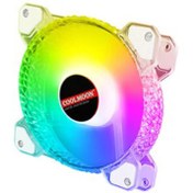 Resim WOZLO Coolmoon 120mm Rgb Pc Kasa Fanı - Elmas Yüzeyli - 6pin 