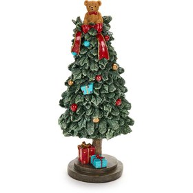 Resim Ayıcıklı Hediye Paketli Yılbaşı Ağacı 