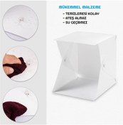Resim Fototek Işıklı Ürün Çekim Çadırı Led Çadır 40x40cm Katlanabilir 