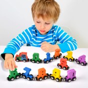 Resim 1set Manyetik Dijital Tren/Blok Yapma Arabası/Puzzle Oyuncak/Masa Oyunu/Oynarken Öğrenme/Topluluk Etkileşimini Geliştirme/Parti Oyunu Aksesuarı/tatil hediyesi/Oynarken Öğrenme 
