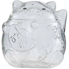 Resim Lijinxu Parti Için Para Kutusu Cam Tasarruf Temizle Şanslı Kedi 