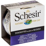 Resim Schesir Ton Balıklı ve Sığır Etli Jelly Konserve Yetişkin Kedi Maması 85 G 