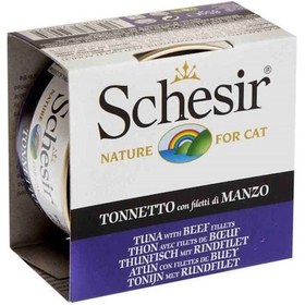 Resim Schesir Ton Balıklı ve Sığır Etli Jelly Konserve Yetişkin Kedi Maması 85 G 