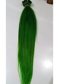 Resim Yeşil Renkli İnsan Saçı Green Human Hair Renkli Saç 