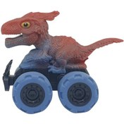 Resim Sürtmeli Dinazor Arabalar 12 Cm - H-20 - Kırmızı Kırmızı 