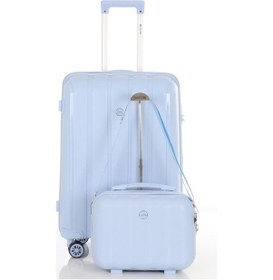 Resim Mçs Polipropilen 2li Valiz Seti Orta & Makyaj V305 S21yy1000074-set D546 Bebek Mavisi 