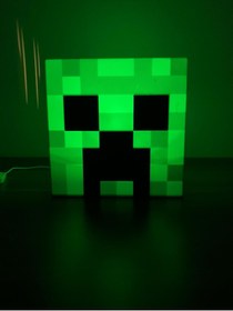 Resim genomera Minecraft Creeper Lambası (USB LED Işık İle Çalışır) 