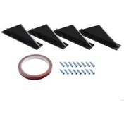 Resim Pazly 4 Adet Araba Arka Tampon Köpekbalığı Yüzgeci Spoiler, Siyah Düz Tasarım 