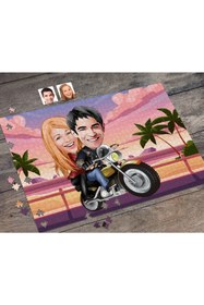 Resim Bk Gift Kişiye Özel Sevgililer Karikatürlü 1000 Parça Profesyonel Puzzle-14 