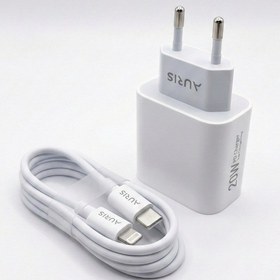 Resim Auris Ars-ch50 20w Pd Şarj Adaptörü + Type-c Lightning Kablo 20W Adaptör+1M Kablo 