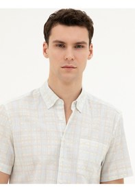 Resim Pierre Cardin Erkek Taş Gömlek Kısa Kollu 50284924-vr049 Taş 