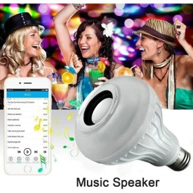 Resim Smyrna Store Uzaktan Kumandalı Bluetooth ve Hoparlörlü Müzik Çalabilen Rgb LED Ampul 12W 