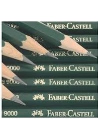Resim Faber-Castell 9000 3B Dereceli Kurşun Kalem Yeşil Renk 