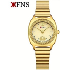 Resim Fochsia Ofns Şık Minimalist Klasik Kadın Kol Saati Altın Renk Beyaz Kadran Siyah Rakamlar Diğer 