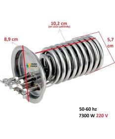 Resim Arzum Uyumlu Elektrikli Şofben Rezistansı 7300 W 220 V Ölçüye Göre Sipariş Veriniz 