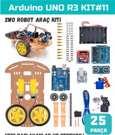 Resim Arduino Iki Tekerlekli Robot Araba Kiti DIY Elektronik Proje Gelistirme Seti 