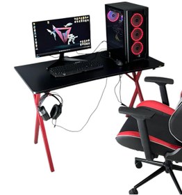 Resim hey modüler mobilya Heygaming Profesyonel Oyuncu Masası Siyah Kırmızı Bilgisayar Çalışma Masası 120 Cm 