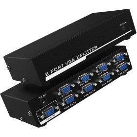 Resim 8 Port VGA Splitter Adaptör Destekli VGA Görüntü Çoklayıcı 15 Pin 8li VGA Çoğaltıcı 1 In 8 Out 