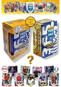 Resim Panini Fifa 2026 Metal Kutulu Futbolcu Kartları 24 Core 4 Le 1 Coin 1 Golden Kart - Mavi Beyaz 