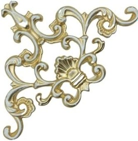 Resim Decogold Saray Tavan Köşe Motif 27 * 18 Cm Bronz beyaz 
