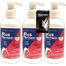 Resim Playboy 3 Tane 250 Ml Ceviz Sütlü & Cevizli Rus Merhemi Tüy Dökücü Krem + 1 Armağan Jel 