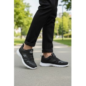 Resim Siyah-Beyaz Hafif Esnek Erkek Spor Ayakkabı Xstep 020-CILT Büyük Numara M 