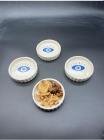 Resim 4'lü Nazar Göz Sosluk Lokumluk Reçellik Çerezlik 