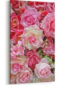 Resim Olla 40x80 Cm 11591dd Çiçek Görseli Dikey Dar Kanvas Tablo 