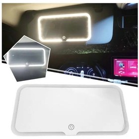Resim Cloudstore Beyaz 3 Led Işık Modu Hassas Aydınlatmalı Büyük Ekran Şarjlı Sensörlü Aynalar Makyaj Aynası 