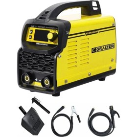 Resim Graizer Alman Gra 200 Amper Profesyonel Dijital Göstergeli Inverter Kaynak Makinesi Sari 