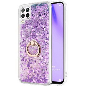 Resim Huawei P40 Lite Kılıf Glitter Liquid Holder Mor 