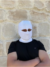 Resim shop Açık hava sporları için maske beyaz ( balaklava ) 
