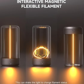 Resim Taşınabilir Manyetik LED Işık Ayarlanabilir Parlaklık ile, USB Şarj Edilebilir, Göz Koruyucu, Düğme Kontrolü - Şık Şeffaf Tasarım, Yatak Odası, Masa ve Kamp için Mükemmel, Harika Tatil Hediyesi, Kamp Lambası | Minimalist Tasarım | Manyetik Taban 