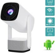 Resim HALL BREATHE Taşınabilir 4K ve 1080P destekli Android projeksiyon cihazı, beyaz renk 