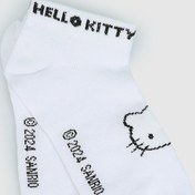 Resim Beyaz Hello Kitty Beyaz Patik Çorap 27-30 