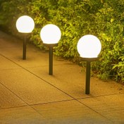 Resim 6 adet Güneş Küresi Işıkları Dış Mekan - Siyah Tabanlı, Enerji Verimli LED Peyzaj Aydınlatması, Bahçe, Yol, Çim için Su Geçirmez ve Toz Geçirmez - 40W Güneş Şarj, Yarı-Flush Montaj, Uzaktan Kumanda Yok, Bahçe Işıkları Dış Mekan 