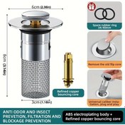 Resim Honeybeeshop Pirinç Kabarık Çekirdek Pop-up Lavabo Tıpası Anti Koku Süzgeci 3.3-4 Cm Ev Gerekliliği 