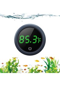 Resim Kosona Akvaryum Sıcaklık Ölçer - Kablosuz Dokunmatik Led Ekranlı - Yüksek Hassasiyetli - Siyah - Fahrenheit Derecesi 