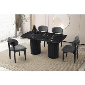 Resim Adel Yemek Masası Takımı Nergis Sandalye 90x160 Cm 1 Masa 4 Sandalye 