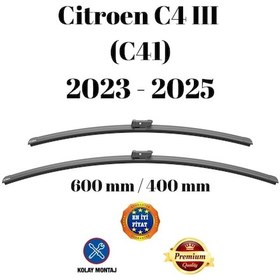 Resim Citroen C4 Iıı C41 2023 2024 2025 Uyumlu Ön Cam Silecek Süpürgesi Takımı 600/400mm Silbak Sb2416c 