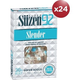 Resim Süzen92 Sigara Ağızlığı Filtresi Slender 30x24 Bundle 