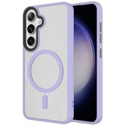 Resim Nihcase Samsung Galaxy Uyumlu S24 Kılıf Magsafe Şarj Özellikli Mat Kapak + Magsafe Özellikli 5000 Mah Powerbank 