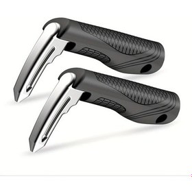 Resim Dashanshop 2 Adet Siyah 3ü 1 Arada Portatif Araç Çekiçli Cam Kırıp Kapı Kolu Yaşlı Destek Aleti 