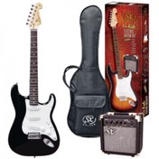 Resim SX SE1 SK 3/4 BK Elektro Gitar Seti (Siyah) 