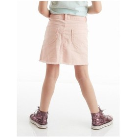 Resim Denokids Pembe Denim Mini Kız Etek Pembe 