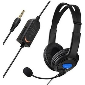 Resim İkili Büyük Kulaklıklar Ps4 İçin İnternet Sesli Sohbet Kulaklığına Ev Sahipliği Yapıyor 