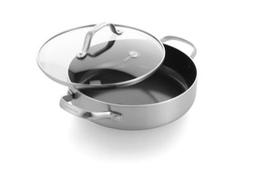 Resim GreenPan Geneva Thermolon™ Seramik Yüzeyli 28 cm Basık Tencere 