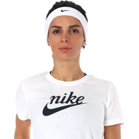 Resim Nike Swoosh Unisex Saç Bandı Beyaz Renkli Yumuşak Materyal ile Spor Kullanımı İçin Tasarlandı 