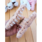 Resim EyER Shoping Büyük Boy Kalp Figürlü Tüylü Mandal Toka 